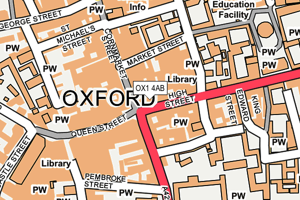 OX1 4AB map - OS OpenMap – Local (Ordnance Survey)