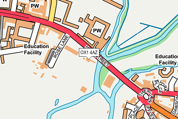 OX1 4AZ map - OS OpenMap – Local (Ordnance Survey)