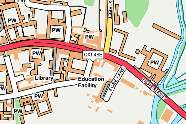 OX1 4BE map - OS OpenMap – Local (Ordnance Survey)