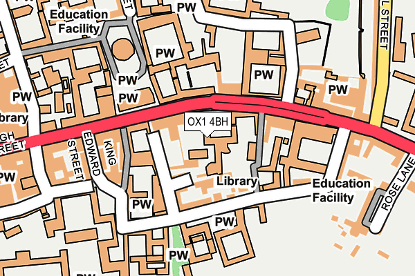 OX1 4BH map - OS OpenMap – Local (Ordnance Survey)