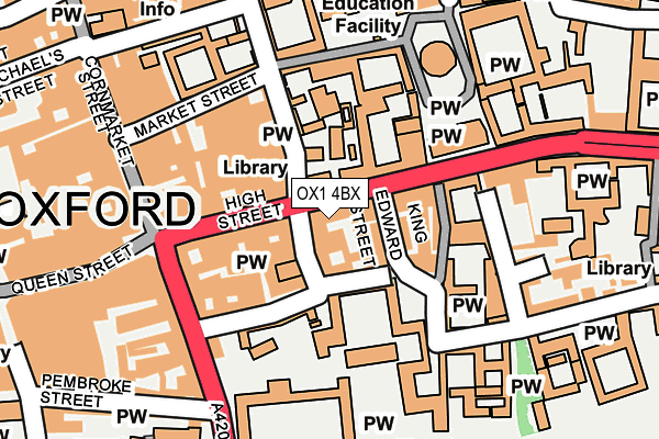 OX1 4BX map - OS OpenMap – Local (Ordnance Survey)