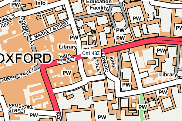 OX1 4BZ map - OS OpenMap – Local (Ordnance Survey)