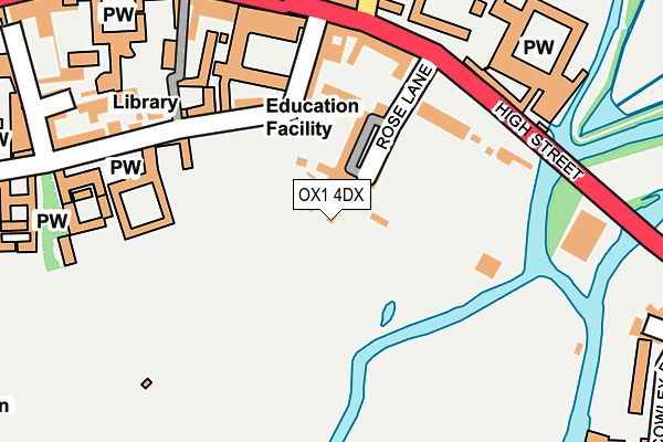 OX1 4DX map - OS OpenMap – Local (Ordnance Survey)