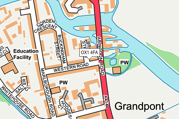 OX1 4FA map - OS OpenMap – Local (Ordnance Survey)