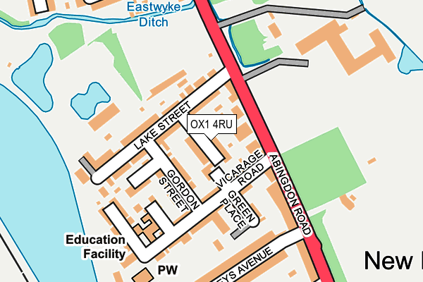 OX1 4RU map - OS OpenMap – Local (Ordnance Survey)