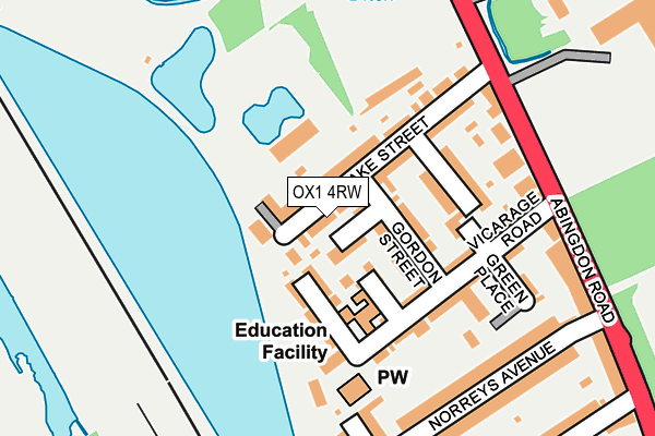 OX1 4RW map - OS OpenMap – Local (Ordnance Survey)