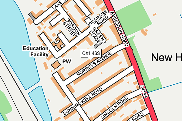 OX1 4SS map - OS OpenMap – Local (Ordnance Survey)