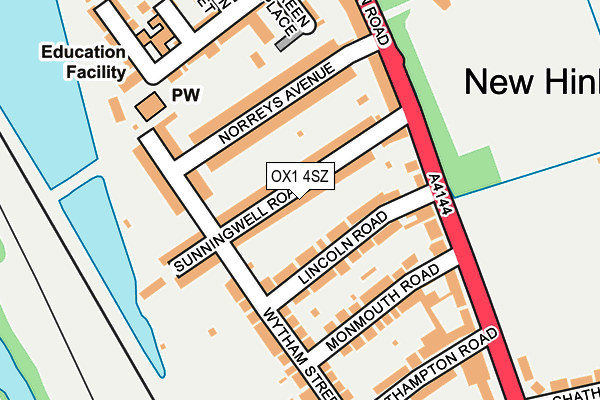 OX1 4SZ map - OS OpenMap – Local (Ordnance Survey)