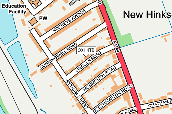 OX1 4TB map - OS OpenMap – Local (Ordnance Survey)