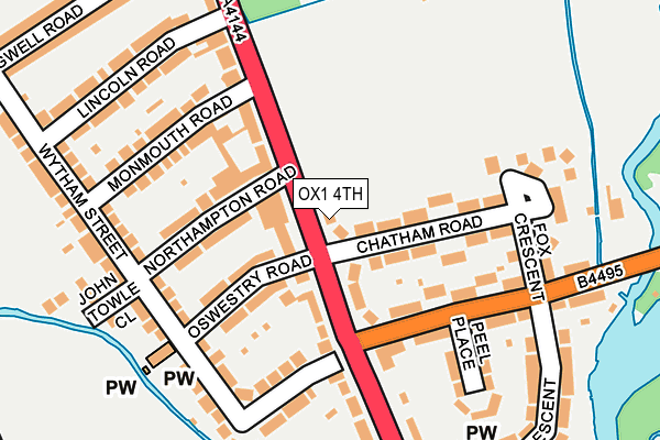 OX1 4TH map - OS OpenMap – Local (Ordnance Survey)