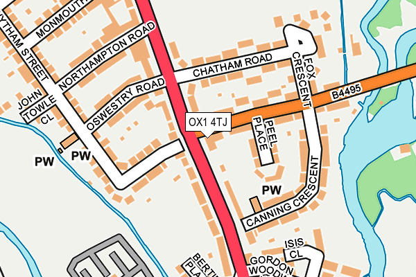 OX1 4TJ map - OS OpenMap – Local (Ordnance Survey)