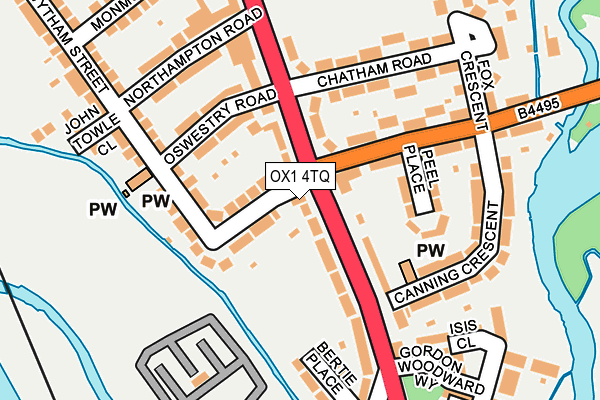 OX1 4TQ map - OS OpenMap – Local (Ordnance Survey)