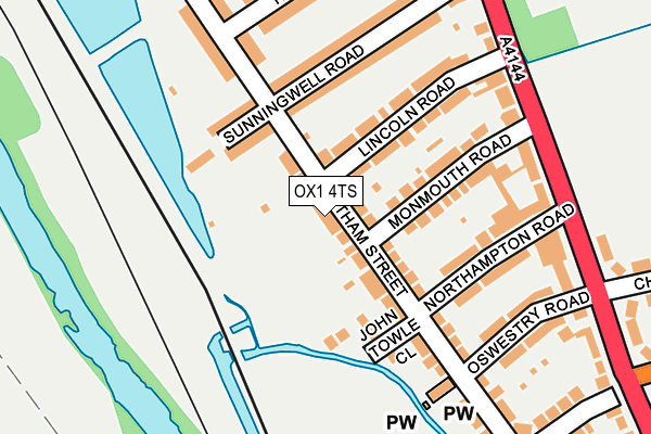 OX1 4TS map - OS OpenMap – Local (Ordnance Survey)