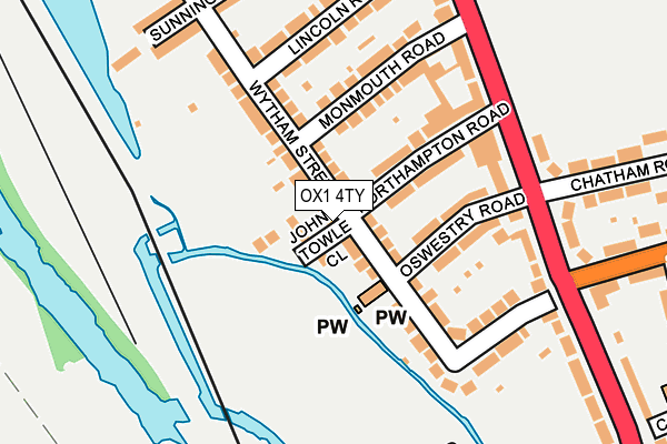 OX1 4TY map - OS OpenMap – Local (Ordnance Survey)