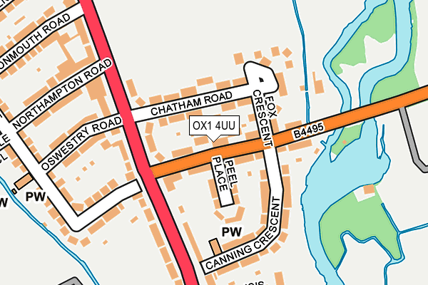 OX1 4UU map - OS OpenMap – Local (Ordnance Survey)