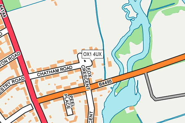 OX1 4UX map - OS OpenMap – Local (Ordnance Survey)