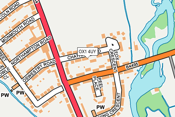 OX1 4UY map - OS OpenMap – Local (Ordnance Survey)