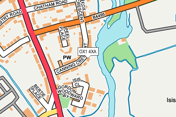 OX1 4XA map - OS OpenMap – Local (Ordnance Survey)