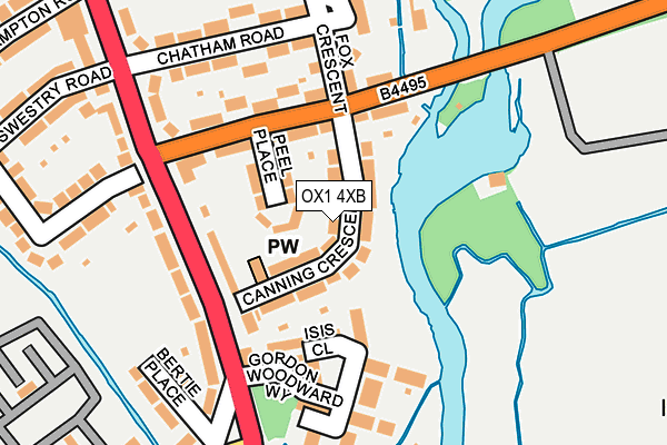 OX1 4XB map - OS OpenMap – Local (Ordnance Survey)