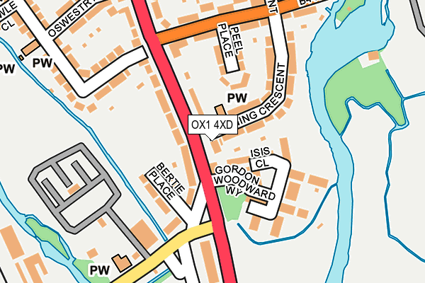 OX1 4XD map - OS OpenMap – Local (Ordnance Survey)