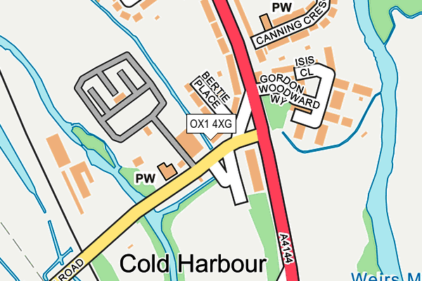 OX1 4XG map - OS OpenMap – Local (Ordnance Survey)