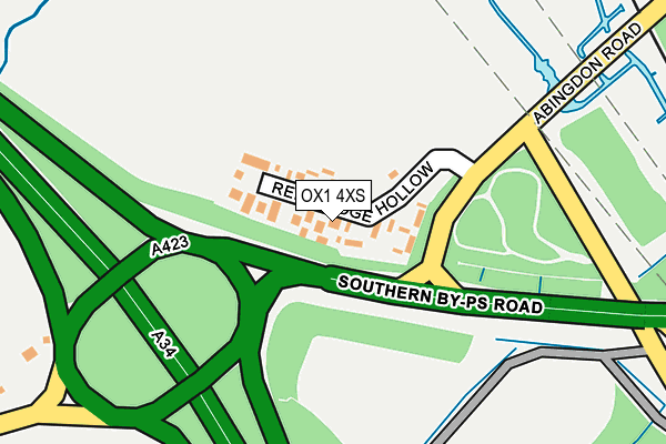 OX1 4XS map - OS OpenMap – Local (Ordnance Survey)