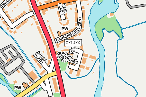 OX1 4XX map - OS OpenMap – Local (Ordnance Survey)