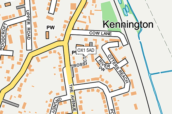 OX1 5AD map - OS OpenMap – Local (Ordnance Survey)