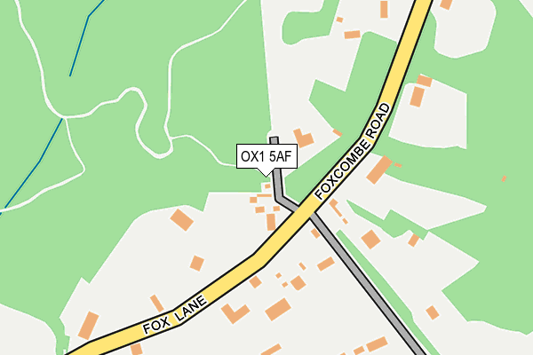 OX1 5AF map - OS OpenMap – Local (Ordnance Survey)