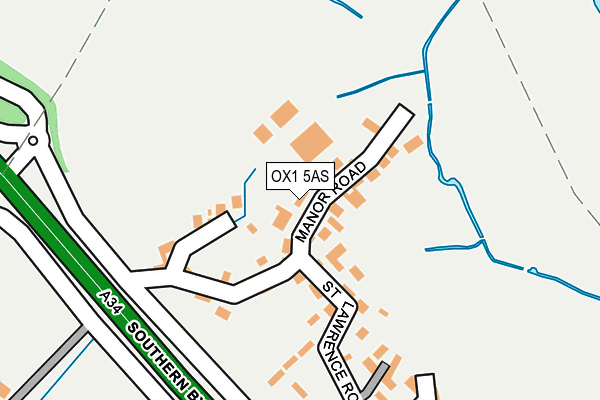 OX1 5AS map - OS OpenMap – Local (Ordnance Survey)