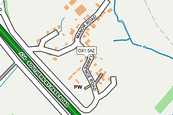 OX1 5AZ map - OS OpenMap – Local (Ordnance Survey)