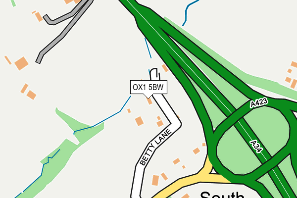 OX1 5BW map - OS OpenMap – Local (Ordnance Survey)