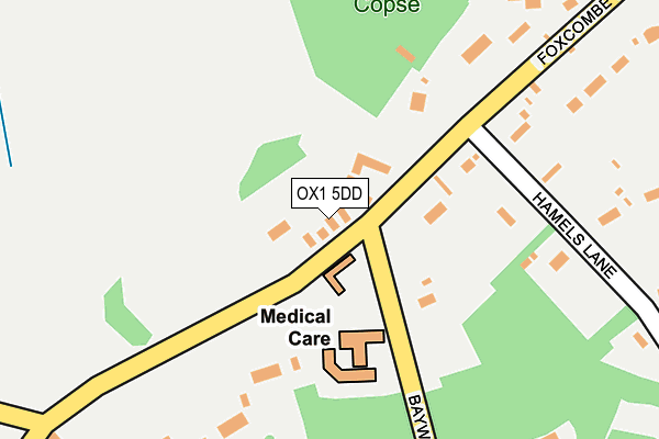 OX1 5DD map - OS OpenMap – Local (Ordnance Survey)