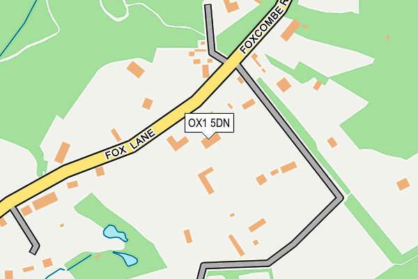 OX1 5DN map - OS OpenMap – Local (Ordnance Survey)
