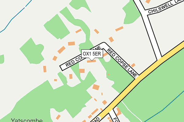 OX1 5ER map - OS OpenMap – Local (Ordnance Survey)