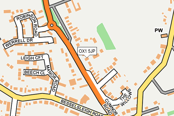OX1 5JP map - OS OpenMap – Local (Ordnance Survey)