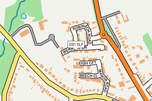 OX1 5LF map - OS OpenMap – Local (Ordnance Survey)