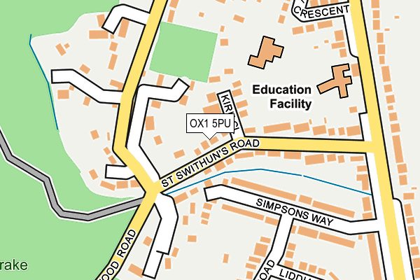 OX1 5PU map - OS OpenMap – Local (Ordnance Survey)