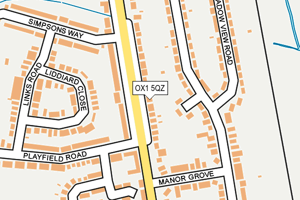 OX1 5QZ map - OS OpenMap – Local (Ordnance Survey)