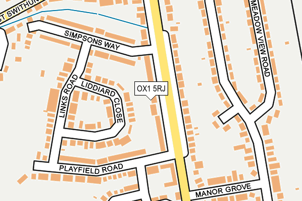 OX1 5RJ map - OS OpenMap – Local (Ordnance Survey)