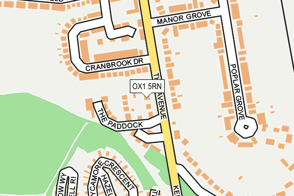 OX1 5RN map - OS OpenMap – Local (Ordnance Survey)