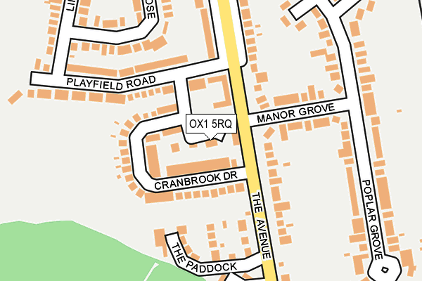 OX1 5RQ map - OS OpenMap – Local (Ordnance Survey)