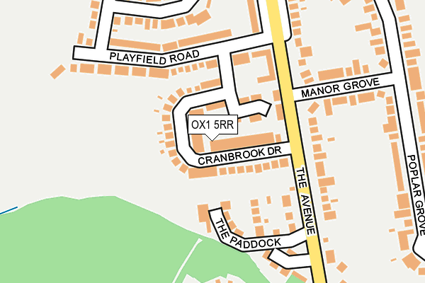 OX1 5RR map - OS OpenMap – Local (Ordnance Survey)