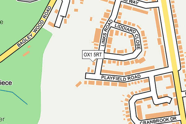 OX1 5RT map - OS OpenMap – Local (Ordnance Survey)