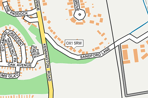 OX1 5RW map - OS OpenMap – Local (Ordnance Survey)