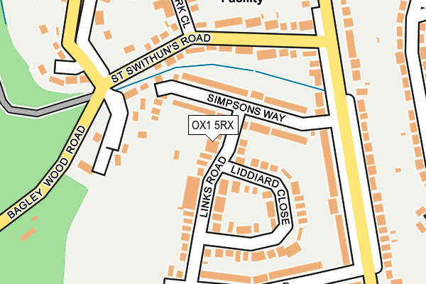 OX1 5RX map - OS OpenMap – Local (Ordnance Survey)