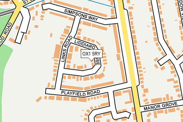 OX1 5RY map - OS OpenMap – Local (Ordnance Survey)
