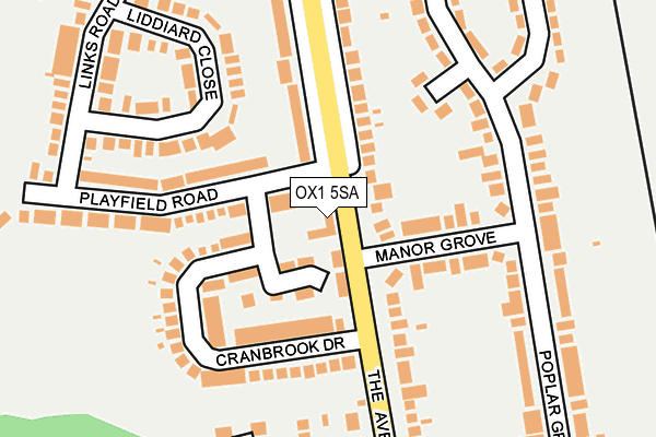 OX1 5SA map - OS OpenMap – Local (Ordnance Survey)