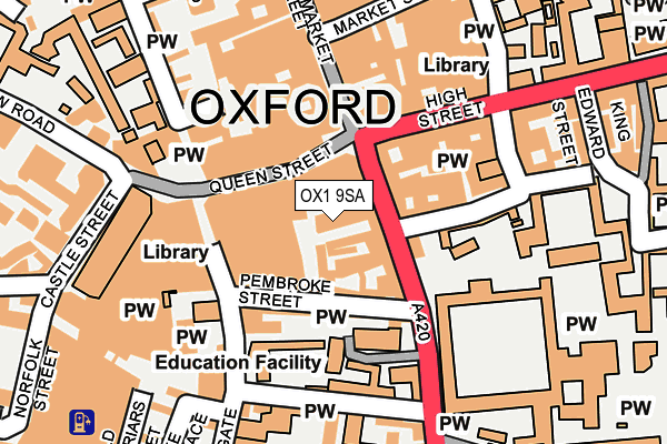 OX1 9SA map - OS OpenMap – Local (Ordnance Survey)