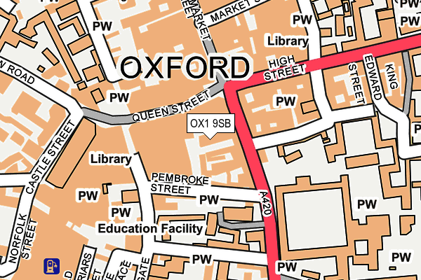 OX1 9SB map - OS OpenMap – Local (Ordnance Survey)